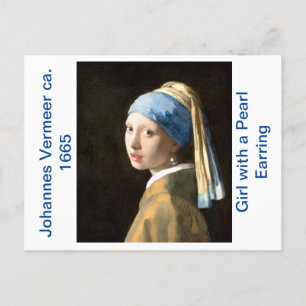 Mädchen mit Perlenohrring (ca. 1665) Postkarte
