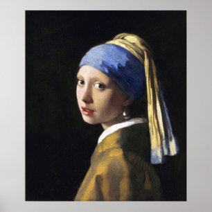 Mädchen mit Perlenohrring, Jan Vermeer Poster