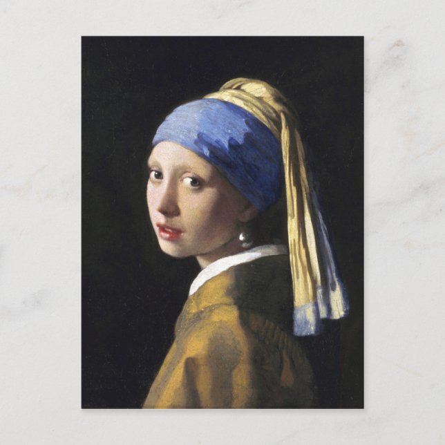 Mädchen mit Perlenohrring, Jan Vermeer Postkarte (Vorderseite)