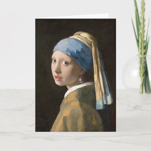 Mädchen mit Perlenohrring | Johannes Vermeer Karte (Vorderseite)