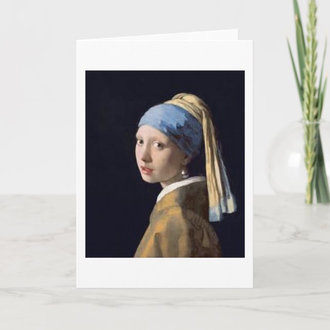 Mädchen mit Perlenohrring - Johannes Vermeer Karte (Vorderseite)
