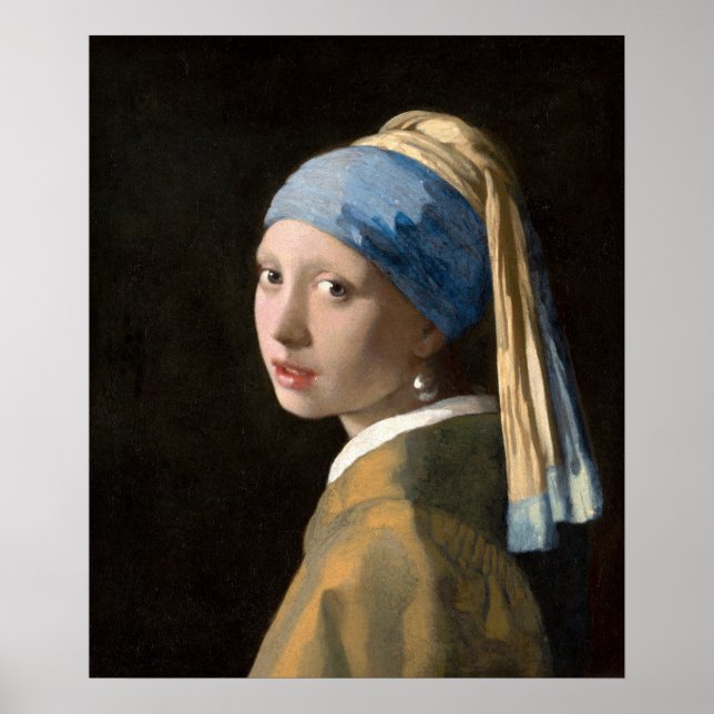 Mädchen mit Perlenohrring | Johannes Vermeer Poster (Vorne)