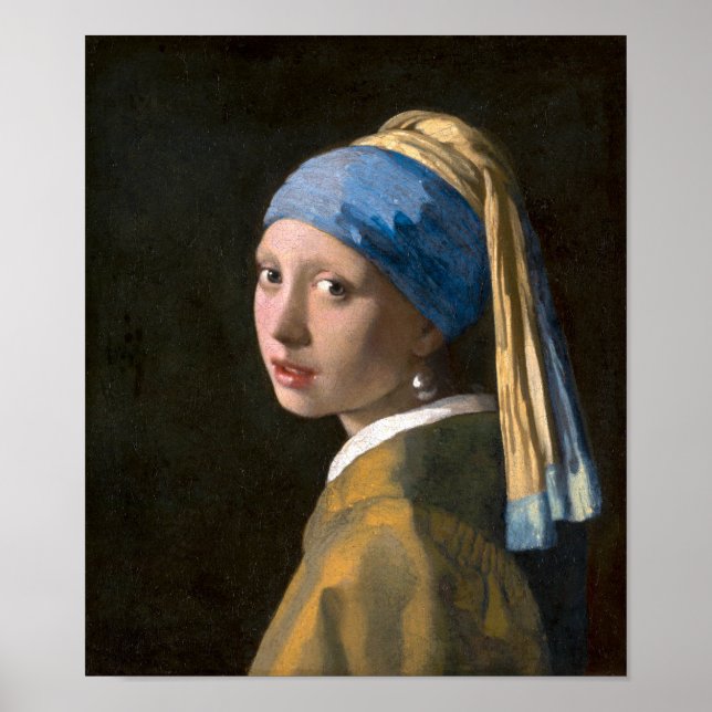 Mädchen mit Perlenohrring | Johannes Vermeer | Poster (Vorne)