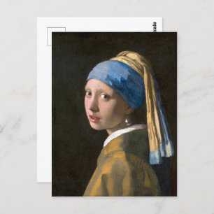 Mädchen mit Perlenohrring Johannes Vermeer Postkarte