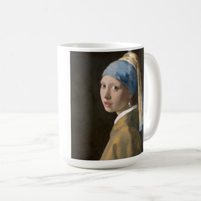 Mädchen mit Perlenohrring Kaffeetasse (VorderseiteRechts)