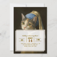 Mädchen mit Perlenohrring Katze