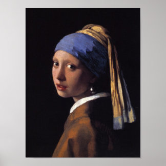 Mädchen mit Perlenohrring Poster