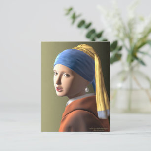 Mädchen mit Perlenohrring Postkarte