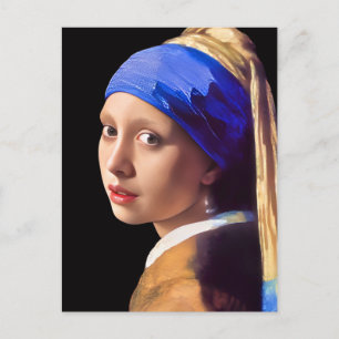 Mädchen mit Perlenohrring Postkarte