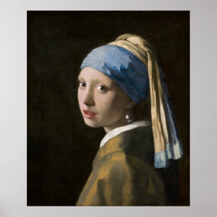 Mädchen mit Perlenohrring — Vermeer Poster