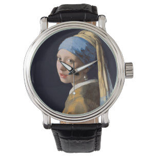 Mädchen mit Perlenohrring von Johannes Vermeer Armbanduhr