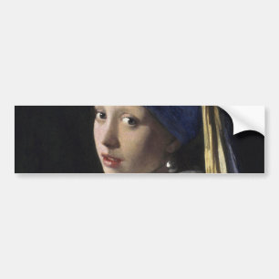 Mädchen mit Perlenohrring von Johannes Vermeer Autoaufkleber