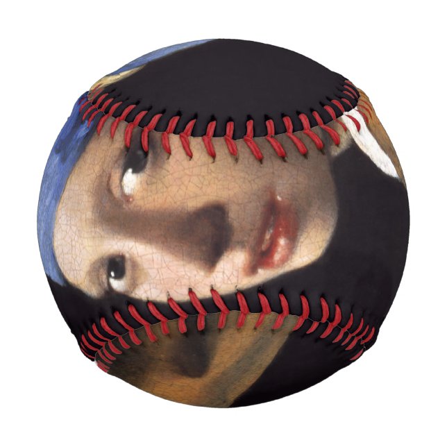 Mädchen mit Perlenohrring von Johannes Vermeer Baseball (Rückseite)
