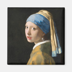 Mädchen mit Perlenohrring von Johannes Vermeer Magnet