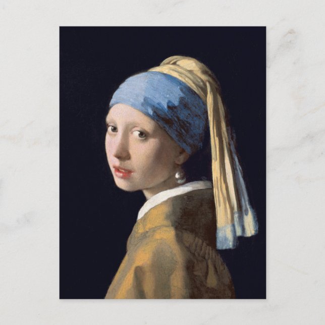 Mädchen mit Perlenohrring von Johannes Vermeer Pos Postkarte (Vorderseite)