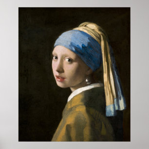 Mädchen mit Perlenohrring von Johannes Vermeer Poster