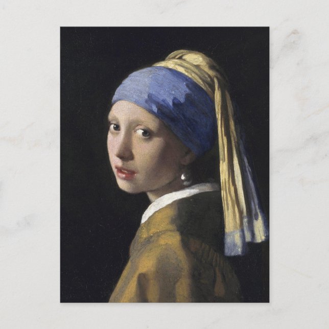 Mädchen mit Perlenohrring von Johannes Vermeer Postkarte (Vorderseite)