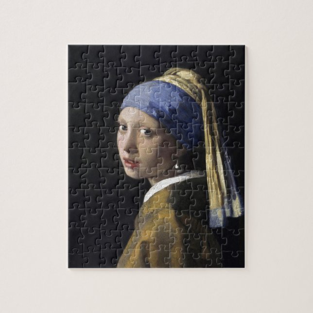 Mädchen mit Perlenohrring von Johannes Vermeer Puzzle (Vertikal)