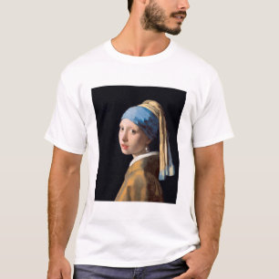 Mädchen mit Perlenohrring von Johannes Vermeer T-Shirt