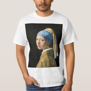 Mädchen mit Perlenohrring von Johannes Vermeer T-Shirt