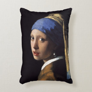 Mädchen mit Perlenverdienst von Johannes Vermeer Zierkissen