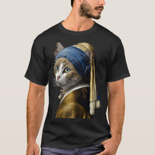 Mädchen mit Perlmuttkatze 2 T-Shirt