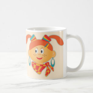 Mädchen mit Pferdeschwänzen Tasse