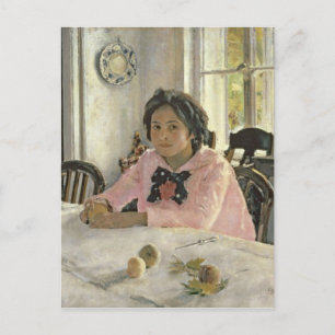 Mädchen mit Pfirsichen, 1887 Postkarte