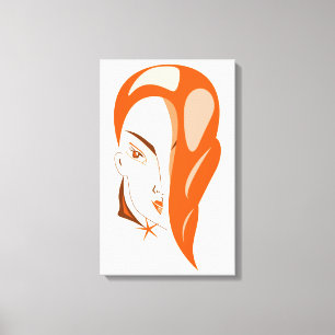 Mädchen mit Red Hair Canvas Print Leinwanddruck