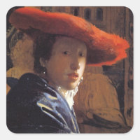 Mädchen mit Red Hat, c.1665 (Öl auf Panel)