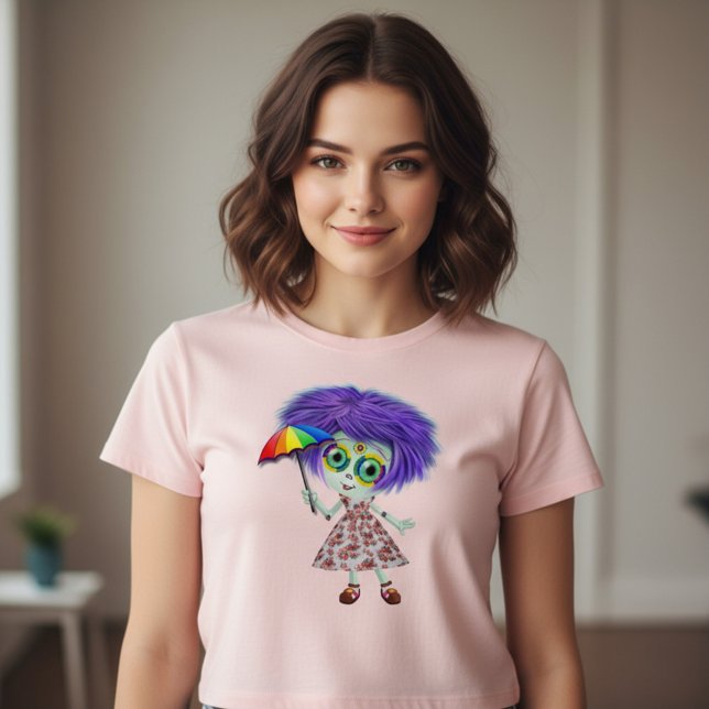 Mädchen mit Regenschirm Baby T-shirt (Von Creator hochgeladen)
