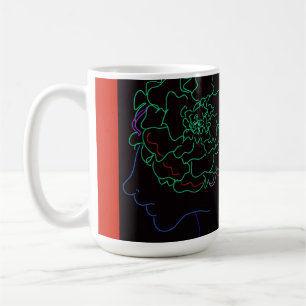 Mädchen mit Ringelblumen-Afro-Puffs Kaffeetasse