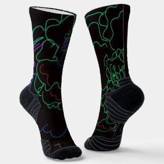 Mädchen mit Ringelblumen-Afro-Puffs Socken