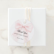 Mädchen mit rosa Schleife moderne Babyparty