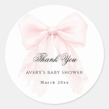 Mädchen mit rosa Schleife moderne Babyparty