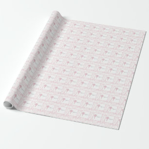 Mädchen mit rosa Spitze Taufe Geschenkpapier