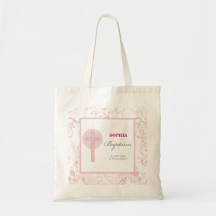 Mädchen mit rosa Spitze Taufe Tragetasche