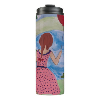 Mädchen mit rotem Ballon Thermal Tumbler Thermosbecher