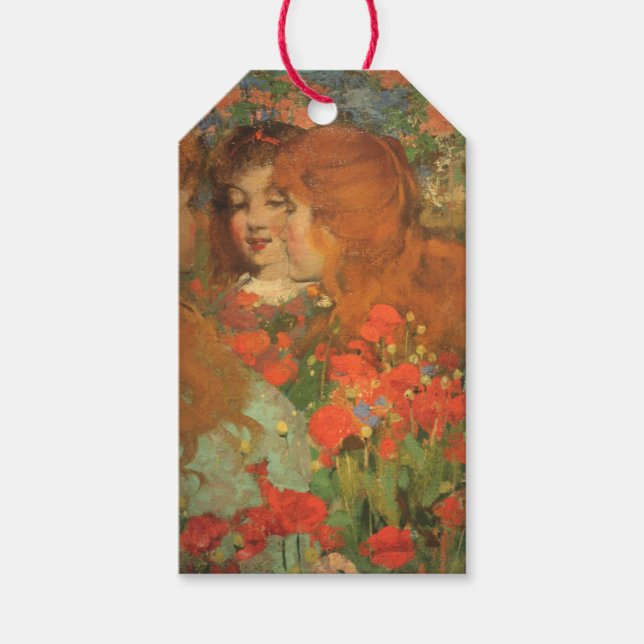 Mädchen mit roten Pfoten (von George Henry) Geschenkanhänger (Vorderseite)