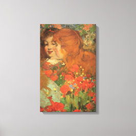 Mädchen mit roten Pfoten (von George Henry) Leinwanddruck