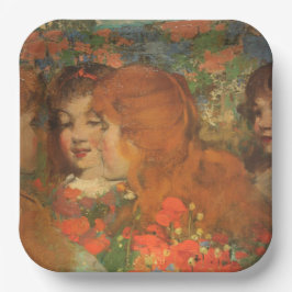 Mädchen mit roten Pfoten (von George Henry) Pappteller