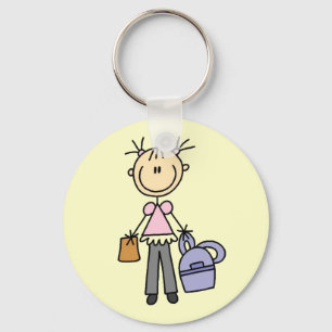 Mädchen mit Rucksack Schlüsselanhänger