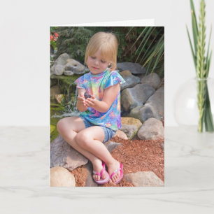 Mädchen mit Schmetterling Karte