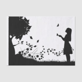 Mädchen mit Schmetterlingen Seidenpapier