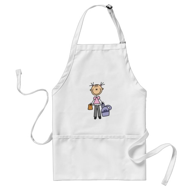Mädchen mit Schultasche Schürze (Vorne)