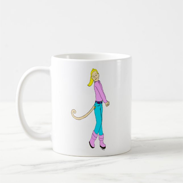 Mädchen mit Schwanz Kaffeetasse (Links)