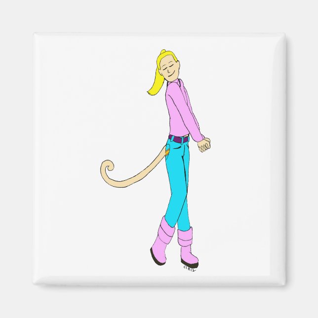 Mädchen mit Schwanz Magnet (Vorne)