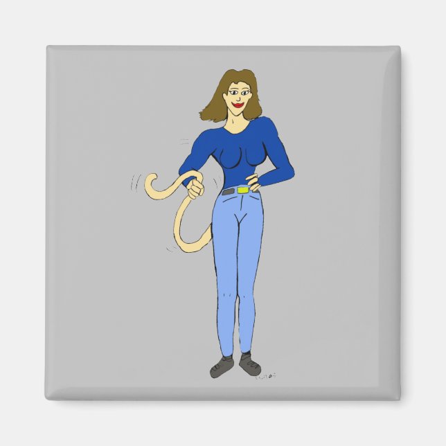 Mädchen mit Schwanz Magnet (Vorne)