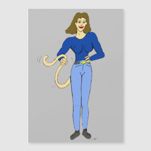 Mädchen mit Schwanz Magnetkarte