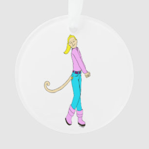 Mädchen mit Schwanz Ornament